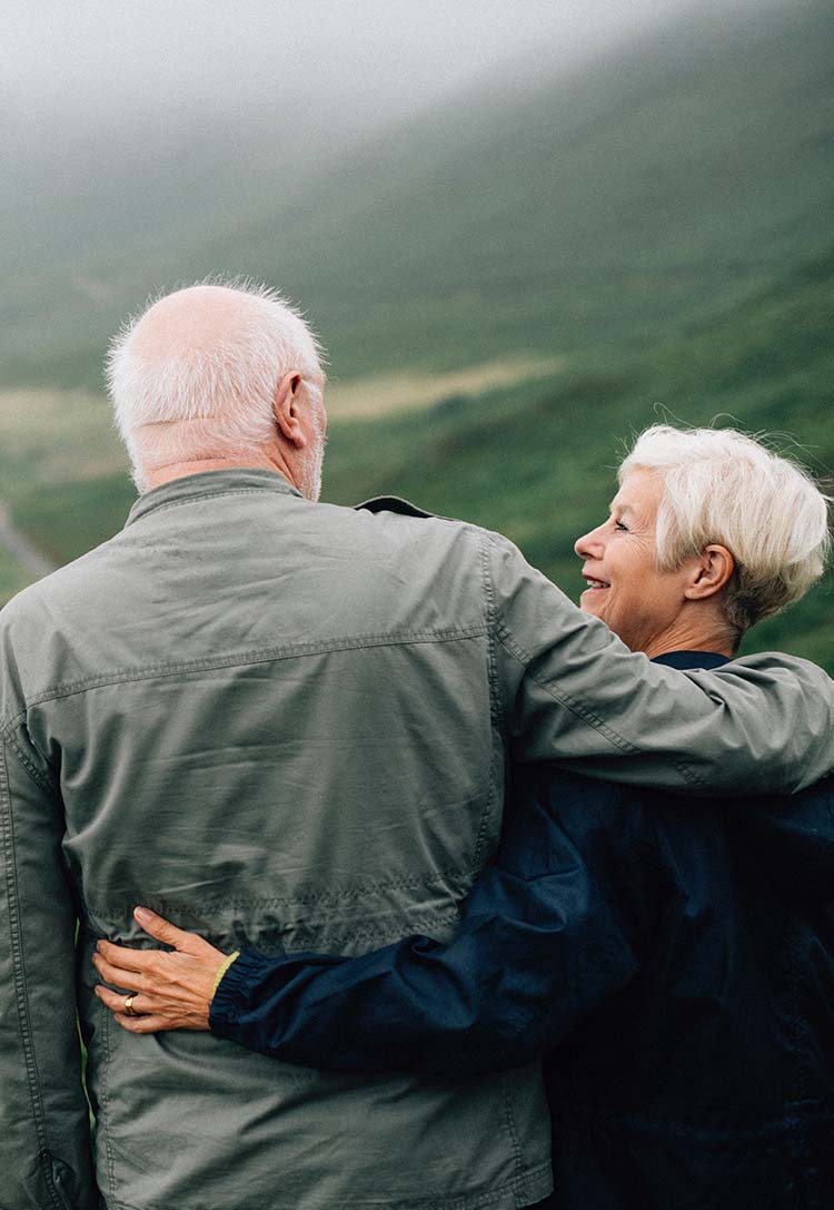 Older couple on shore