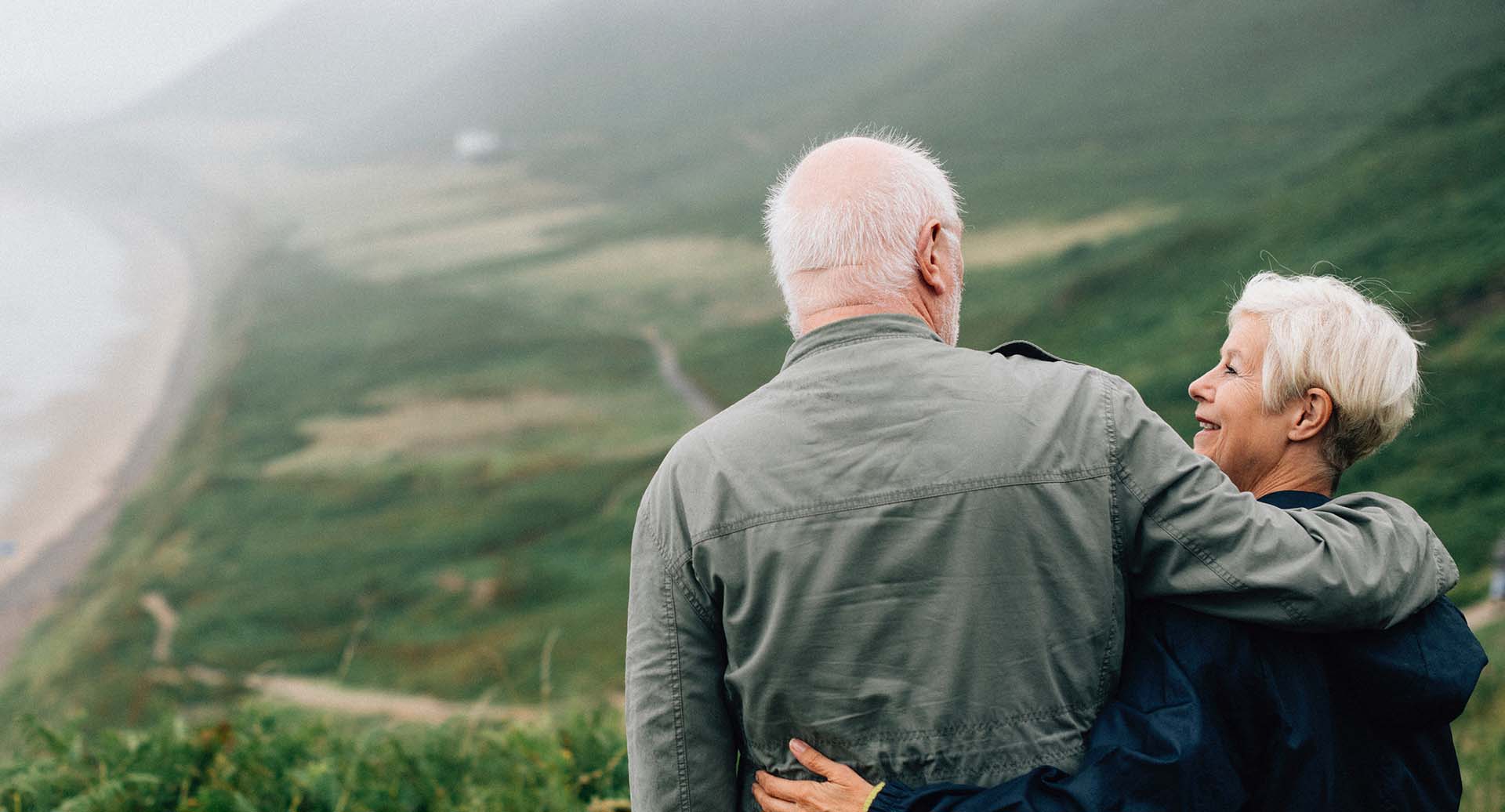 Older couple on shore